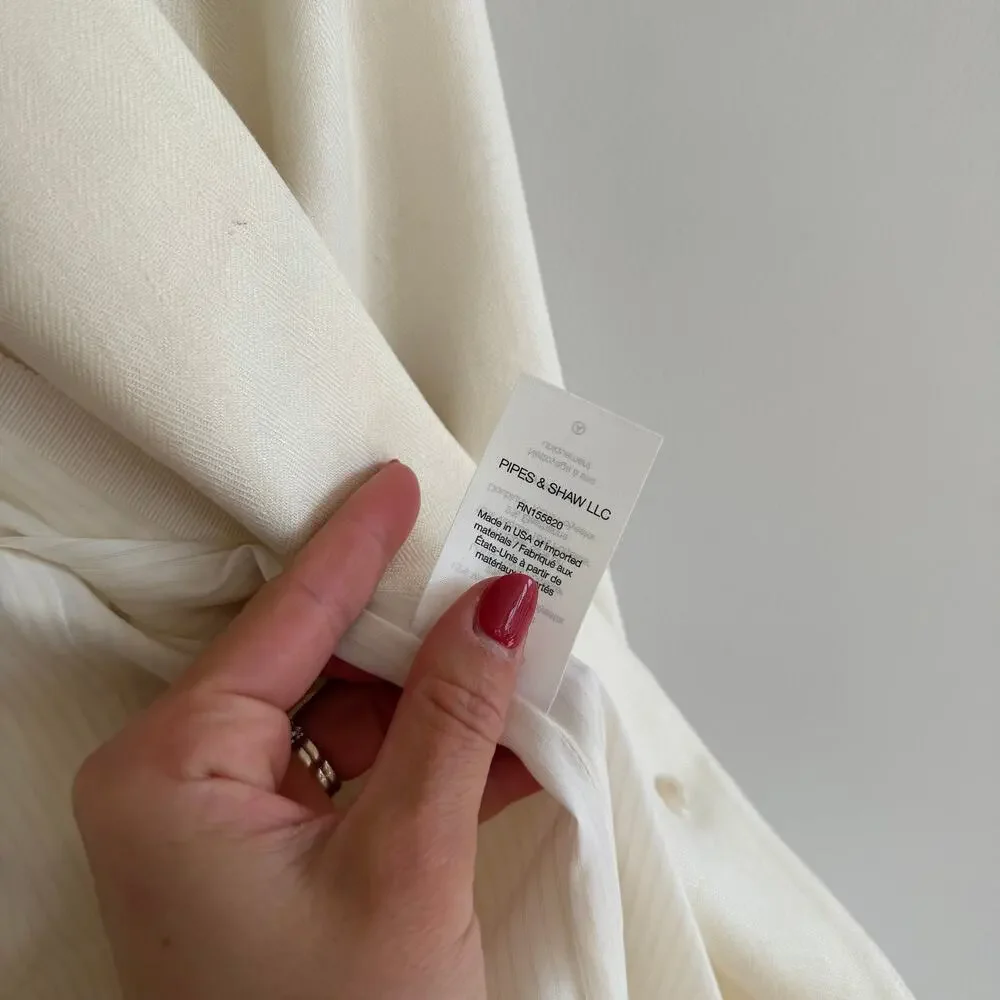 Veronica Beard Hosanna Linen Blend Single-Breasted Blazer Jacket White 12 - Picture 9 of 12